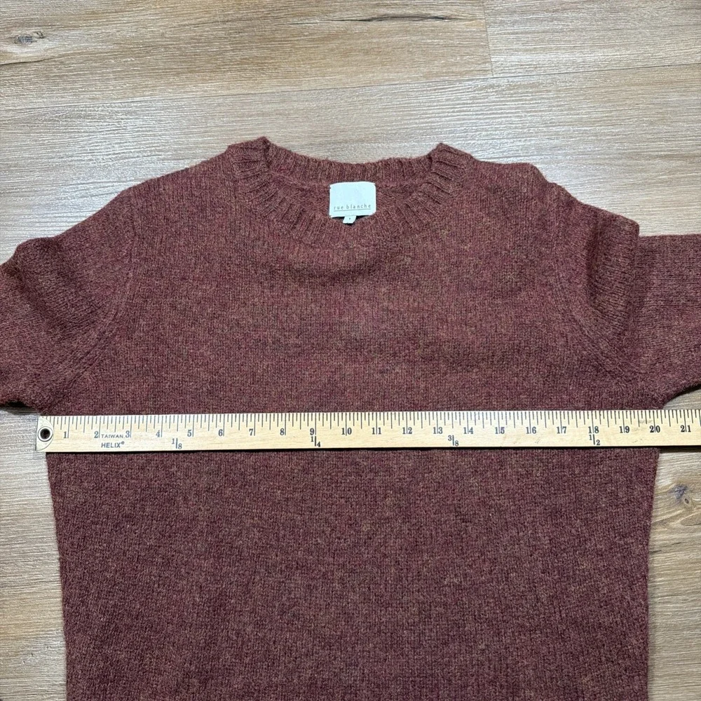 rue blanche Size 1 Wool Knit Pullover Sweater Crew Neck
